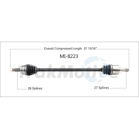 Surtrack Axle Cv Axle Shaft, Mi-8223 MI-8223